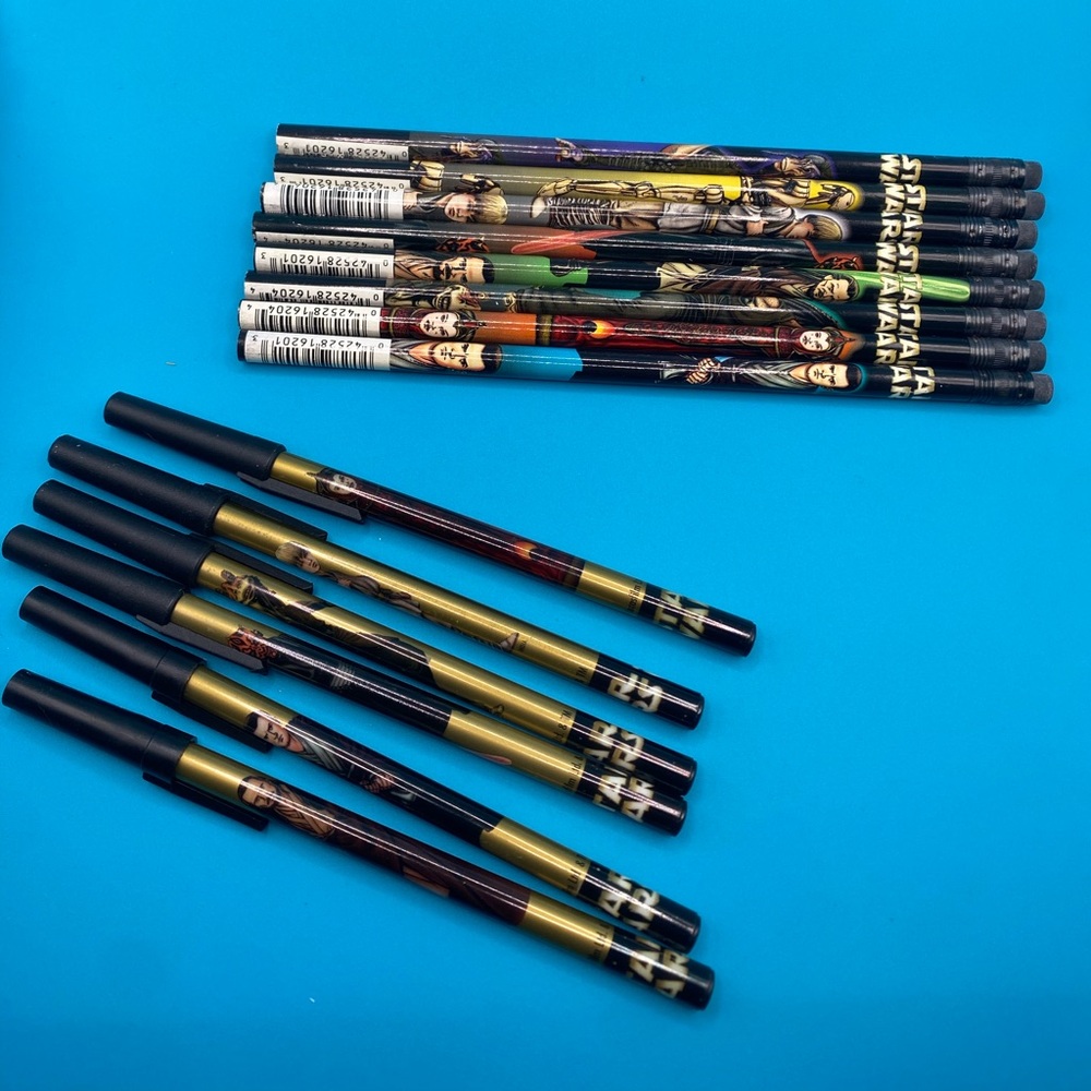 Vintage Lot of 14 Star Wars Pentech Pencils & Pens